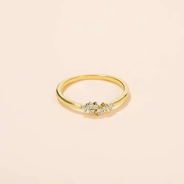 Mameloly 1.5mm 925 Sterling Silver 14K Gold Plated CZ Wedding Bands for Women Dainty Stackable Cubic...