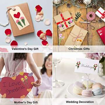 240pcs Vintage Floral Flowers and Leaves Scrapbook Aesthetic Stickers Set Transparent Decorative Floral and Plant Series Decals PET Stickers Resin Supplies for Envelope Scrapbooking Luggage Journals