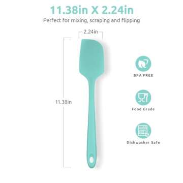 Heat Resistant Silicone Large Spatula: U-Taste 600ºF High Heat Flexible 11.38in Silicon Mixing Stir...