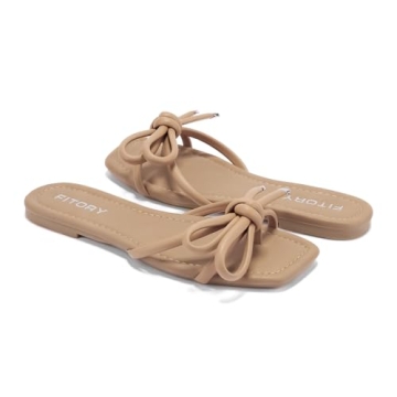 FITORY Women's Chic Knot Sandals Comfortable Summer Footwear