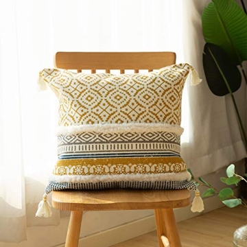 Vibrant Boho Tufted Decorative Pillow Covers for Any Room