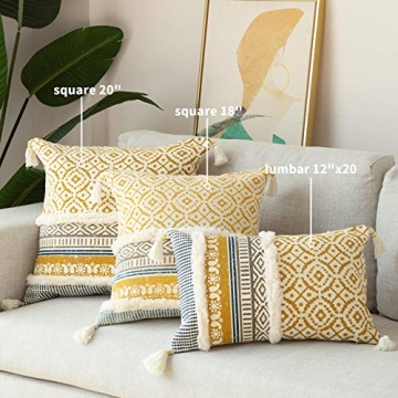 Vibrant Boho Tufted Decorative Pillow Covers for Any Room