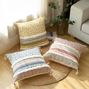 Vibrant Boho Tufted Decorative Pillow Covers for Any Room