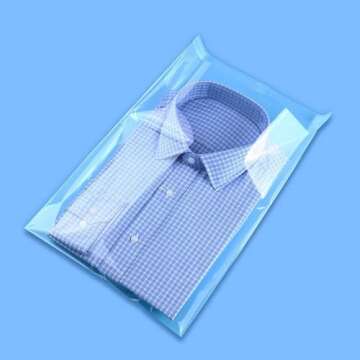 iMailer - 100 Count - 13" x 15" Clear Cellophane Bags Large -Self Seal Cello Resealable Plastic Poly Bags for Clothing, T-Shirts, Pants