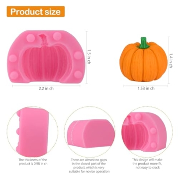 Versatile 3D Pumpkin Silicone Molds for Seasonal Fun