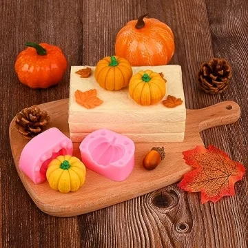 Versatile 3D Pumpkin Silicone Molds for Seasonal Fun