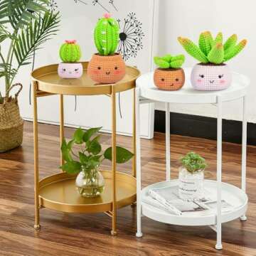 Crochetta Crochet Kit for Beginners - Crochet Starter Kit with Step-by-Step Video Tutorials, Learn to Crochet Kits for Adults and Kids, DIY Knitting Supplies, 4 Pack Plants Family(40%+ Yarn)