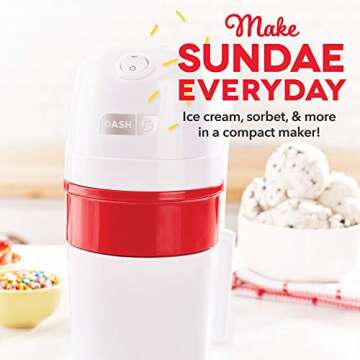 DASH My Pint Electric Ice Cream Maker Machine for Gelato, Sorbet + Frozen Yogurt with Mixing Spoon &...