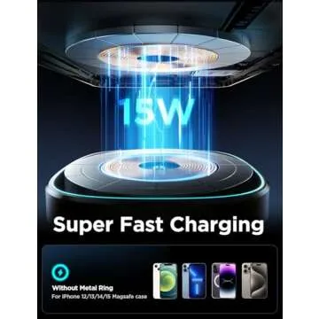 JOYROOM for MagSafe Car Mount Charger, 15W Fast MagSafe Car Charger[2024 Upgraded Magnet], Hands Fre...