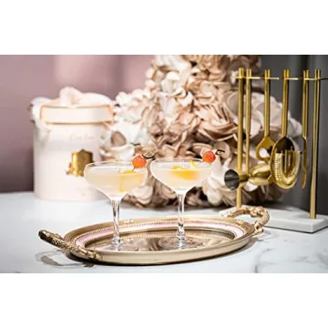 Elegant GLASSIQUE CADEAU Vintage Champagne Coupe Glasses - Set of 4