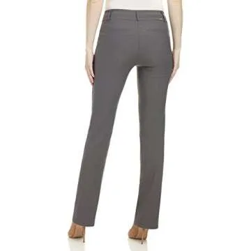 Rekucci Womens Ease into Comfort Fit Barely Bootcut Business Casual Stretch Pants in Regular/Tall/Petite fit (12, Graphite)