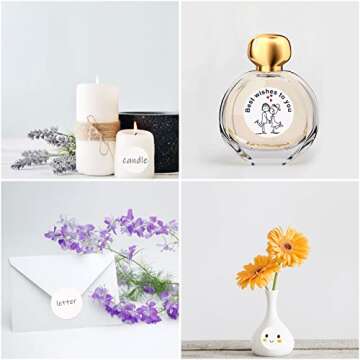 2 inch Circle Direct Thermal Perforated Stickers Labels, 800PCS Self-Adhesive Round Direct Thermal Labels, Suitable for DIY Logo Design, Business,Name Tag, Inventory and Color Coding-800 Labels/1 Roll