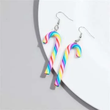 Candy Cane Christmas Earrings for Fun Holiday Fashion