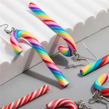 Candy Cane Christmas Earrings for Fun Holiday Fashion