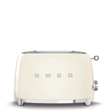 SMEG 2-Slice Toaster with 6 Presets Defrost Function Cream