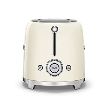 SMEG 2-Slice Toaster with 6 Presets Defrost Function Cream