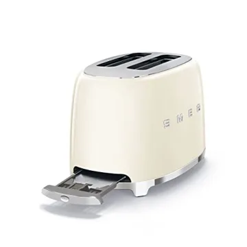 SMEG 2-Slice Toaster with 6 Presets Defrost Function Cream