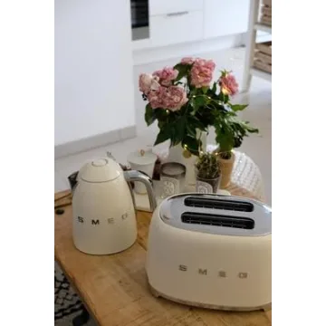 SMEG 2-Slice Toaster with 6 Presets Defrost Function Cream