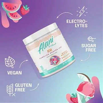 Alani Nu BCAA Hawaiian Shaved Ice | Branch Chain Essential Amino Acids | 2:1:1 Formula | Supplement Powder | Muscle Recovery Vitamins for Post-Workout | 30 Servings
