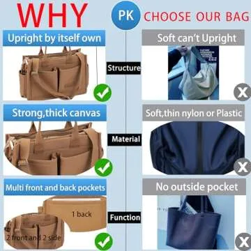 ZHMO Large Canvas Tote Bag for Women Stylish & Spacious