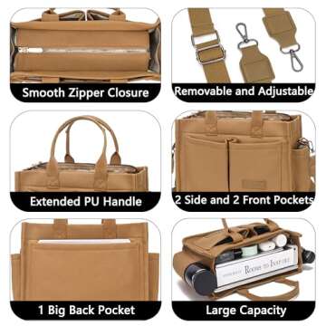 ZHMO Large Canvas Tote Bag for Women Stylish & Spacious