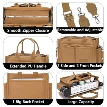 ZHMO Large Canvas Tote Bag for Women Stylish & Spacious