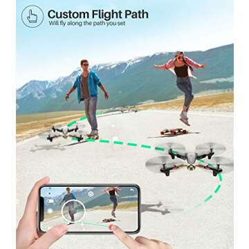 SYMA Drone with 1080P FPV Camera,Optical Flow Positioning,Tap Fly,Altitude Hold,Headless Mode,3D Flips,2 Batteries 40mins Flying UFO Remote Control Quadcopter for Kids Beginners