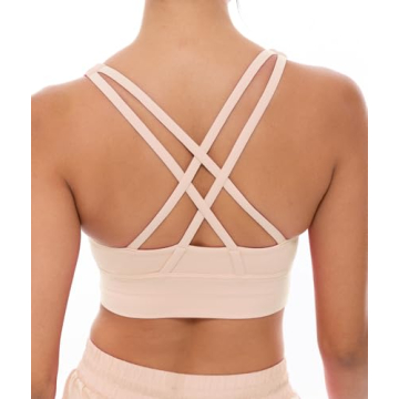 Lavento Women's Cross-Strap Sports Bra Medium Support Yoga Workout