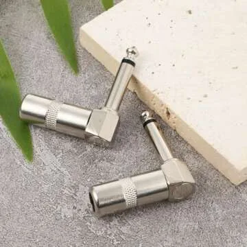 Premium 1/4 Inch Right Angle Guitar Cable Adapter Pack