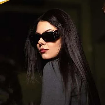 BCUYCF Square Sports Sunglasses with Small Frame, UV and Glare Protection - Perfect for Parties, Photos, Running, and Driving (C1)