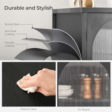 Stylish HAND IN HAND Buffet Sideboard Cabinet with Storage