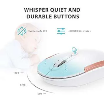 iClever GK08 Wireless Keyboard and Mouse - Rechargeable Wireless Keyboard Ergonomic Full Size Design with Number Pad, 2.4G Stable Connection Slim White Keyboard and Mouse for Windows, Mac OS Computer