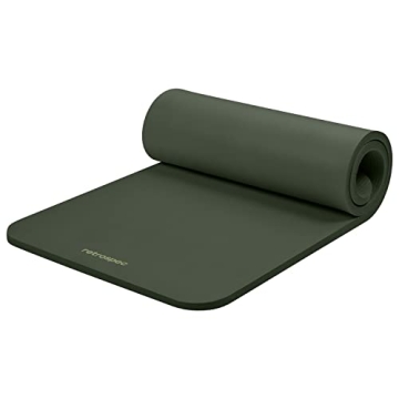 Retrospec Solana Yoga Mat 1" Thick w/Nylon Strap for Men & Women - Non Slip Exercise Mat for Home Yo...
