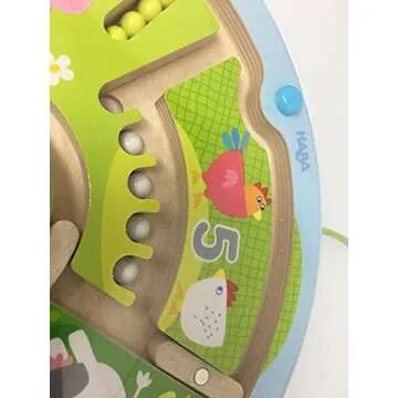 HABA Number Maze Magnetic Game STEM Toy Encourages Color Recognition, Fine Motor & Counting