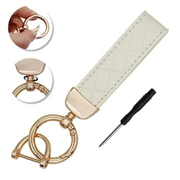 SUNCARACCL for Honda Key fob Cover with Leather Keychain, Soft TPU Full Cover Protection Key Fob Case for Honda Accord Civic CRV Pilot Odyssey Passport Smart Remote Key