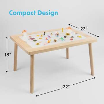 amoona Multi-Activity Sensory Table That Grows with Your Child. Adjustable Height for Kids Age 1-6. ...