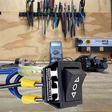 IndusTec Wired 20 AMP 12V DC Motor Polarity Reversing Rocker Maintained Latch Switch