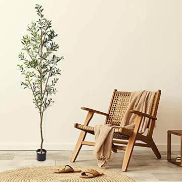 82” Olive Artificial Silk Tree by Nearly Natural - Realistic Decor