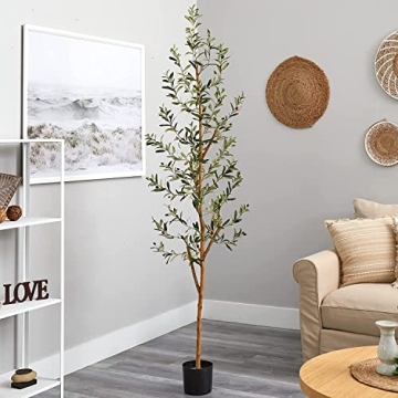 82” Olive Artificial Silk Tree by Nearly Natural - Realistic Decor