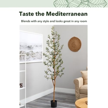 82” Olive Artificial Silk Tree by Nearly Natural - Realistic Decor