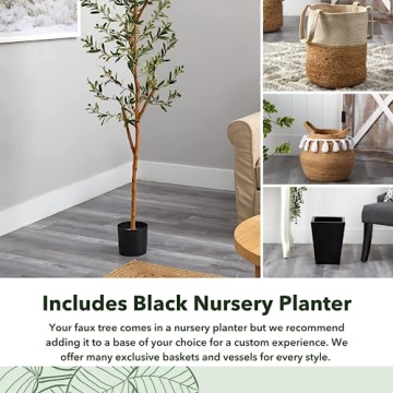 82” Olive Artificial Silk Tree by Nearly Natural - Realistic Decor