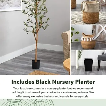 82” Olive Artificial Silk Tree by Nearly Natural - Realistic Decor