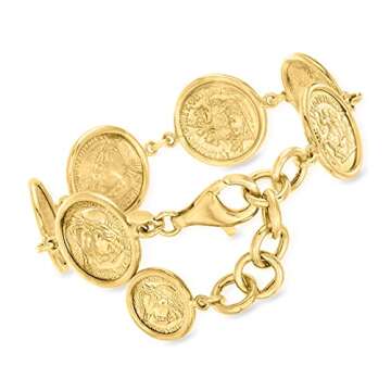 Elegant Ross-Simons 18kt Gold Over Sterling Bracelet