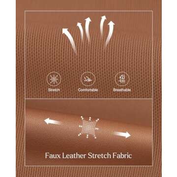 Popilush Corset Shapewear Dress Faux Leather Club Midi Dress V Neck Night Out Bodycon Dresses for Women Brown