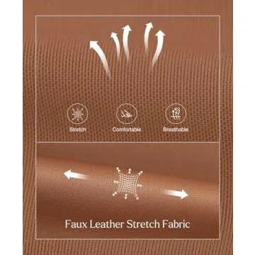 Popilush Corset Shapewear Dress Faux Leather Club Midi Dress V Neck Night Out Bodycon Dresses for Women Brown