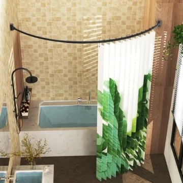 PrettyHome Adjustable Curved Shower Curtain Rod 38-72 Inches