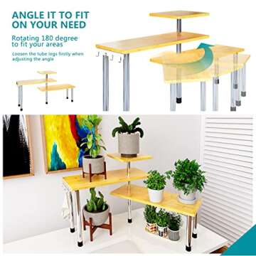 SAUCE ZHAN 3 Tier Over the Sink Shelf, Kitchen Countertop Organizer, Bathroom Shelves, Space Saving ...