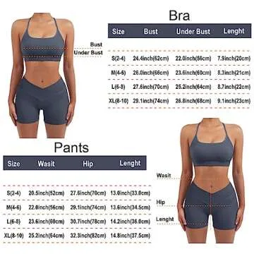 SUUKSESS Women V Cross Seamless Workout Sets Strappy Padded Sports Bra High Waist Booty Shorts (Hot Pink,S)