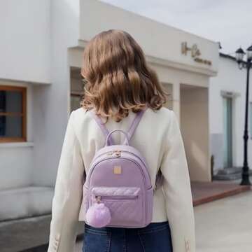 Girls Fashion Mini Backpack Purse - Cute Plaid Cute Leather Women Backpacks