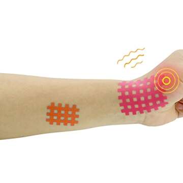 Niiyen Cross Kinesiology Tape - 10Pcs Flexible Support for Pain Relief and Recovery